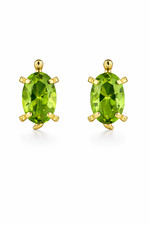14k Yellow Gold Turtle Birthstone Stud Earring