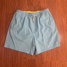 Polo Ralph Lauren Sky Blue Swim Trunks Mens XLT Yellow Pony