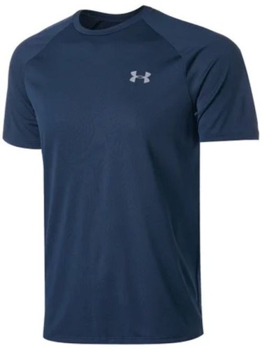 Under Armour NEU HERREN 2XL TALL UA Tech feuchtigkeitsableitendes BLAU kurzärmliges Hemd
