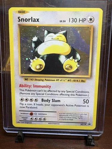Pokémon TCG Snorlax XY179 Holo Promo Card Black Star Promos, Near Mint Condition