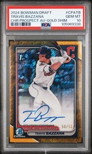 2024 Bowman Draft Travis Bazzana Chrome Auto Gold Shimmer Refractor 50/50 PSA 10