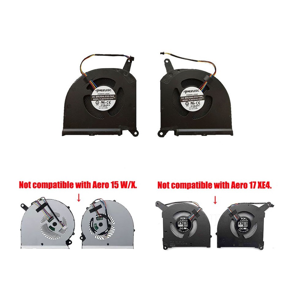 NEW CPU / GPU Cooling Fan For Gigabyte Aero 15 OLED SA 17 HDR XA AORUS ...