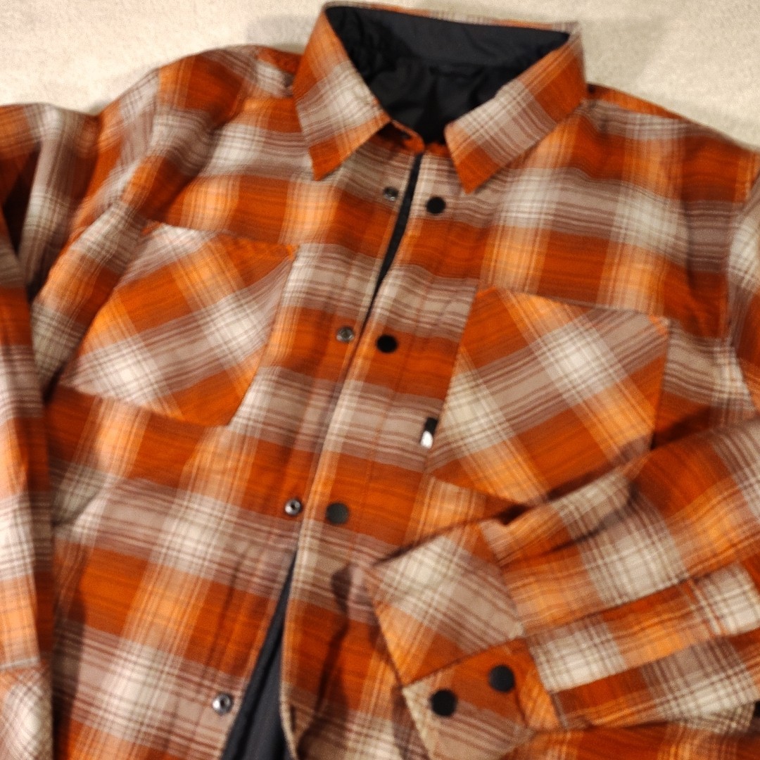 The North Face Fort Point Reversible Black Red Plaid Jacket Shacket Men's Medium thumbnail 16