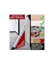 Gulrear Barra De Seguridad Para Ventanas Y Puertas De Apartamentos, Barra De Seguridad 2 En 1, Resistente Para Puerta De Viaje, Ajustable De 28 A 45 Pulgadas, 400 Libras, A Prueba
