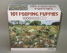 Funwares 101 Pooping Puppies 1000 Piece Jigsaw Puzzle Humorous Dogs Gag Gift