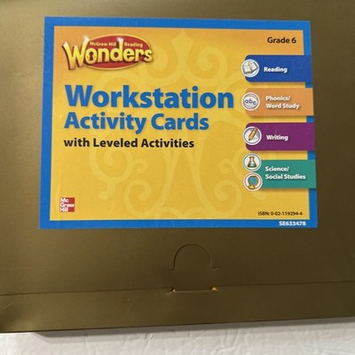 McGraw Hill Reading Wonders Workstation Activity Cards Grade 5 New