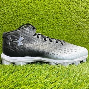 Under Armour Spotlight Franchise 4.0 RM Mens Size 13 Black White Football Cleats