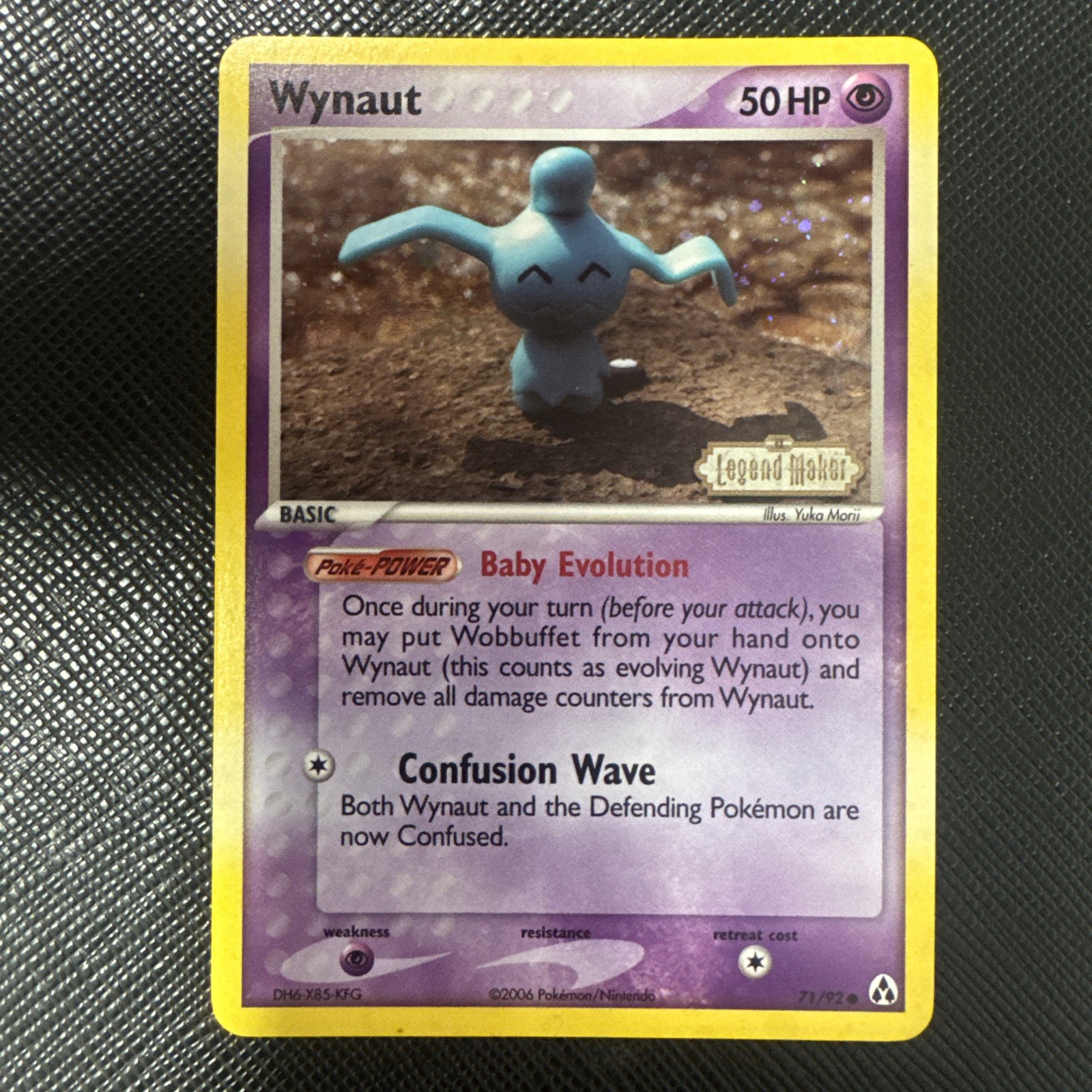Pokémon TCG Legend Maker Wynaut 71/92 stamped Reverse Holo Common HP50 English