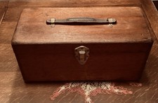 vintage wooden tackle Box ( Full of lures, better way to show your lures off )