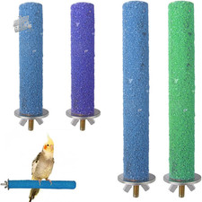 4 Pezzi Posatoi, Giochi Trespolo per Uccelli, Accessori Pappagallo, Giocattoli D