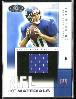 Eli Manning 2004 Fleer Hot Prospects Materials RC /500 Jersey #HM/EM New York