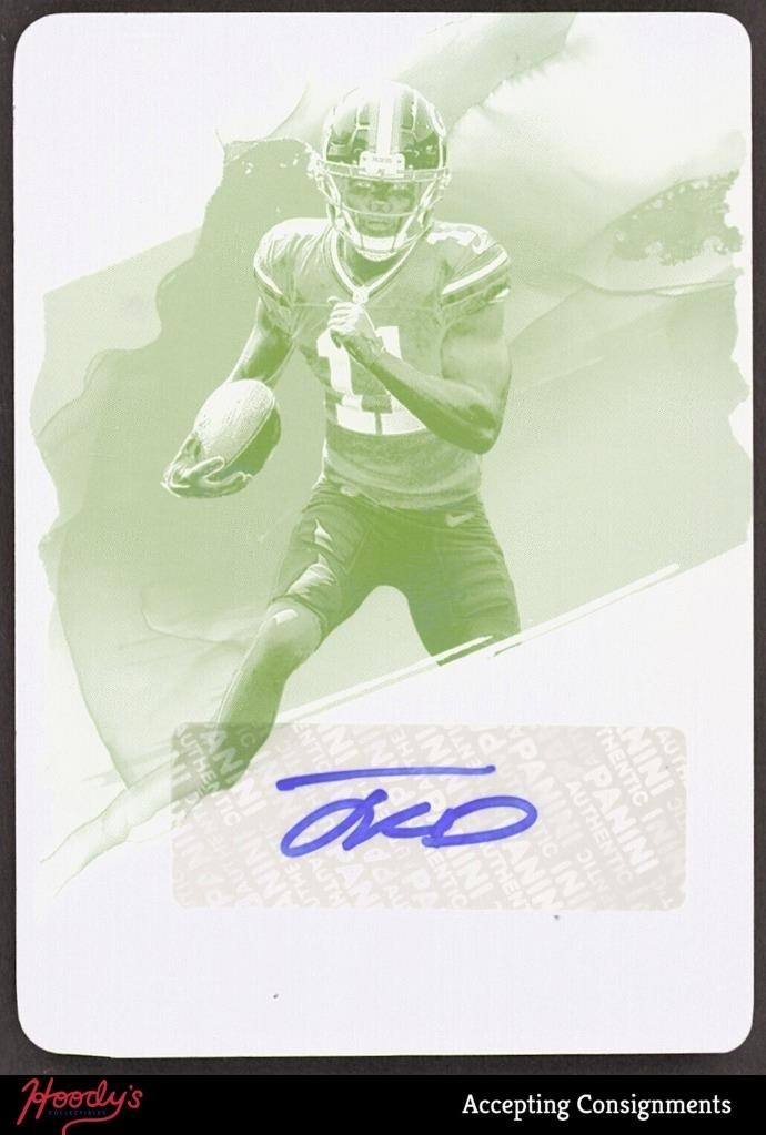 Jayden Reed Panini Impeccable Rookie Autographs #RAJR Yellow Printing Plate 1/1