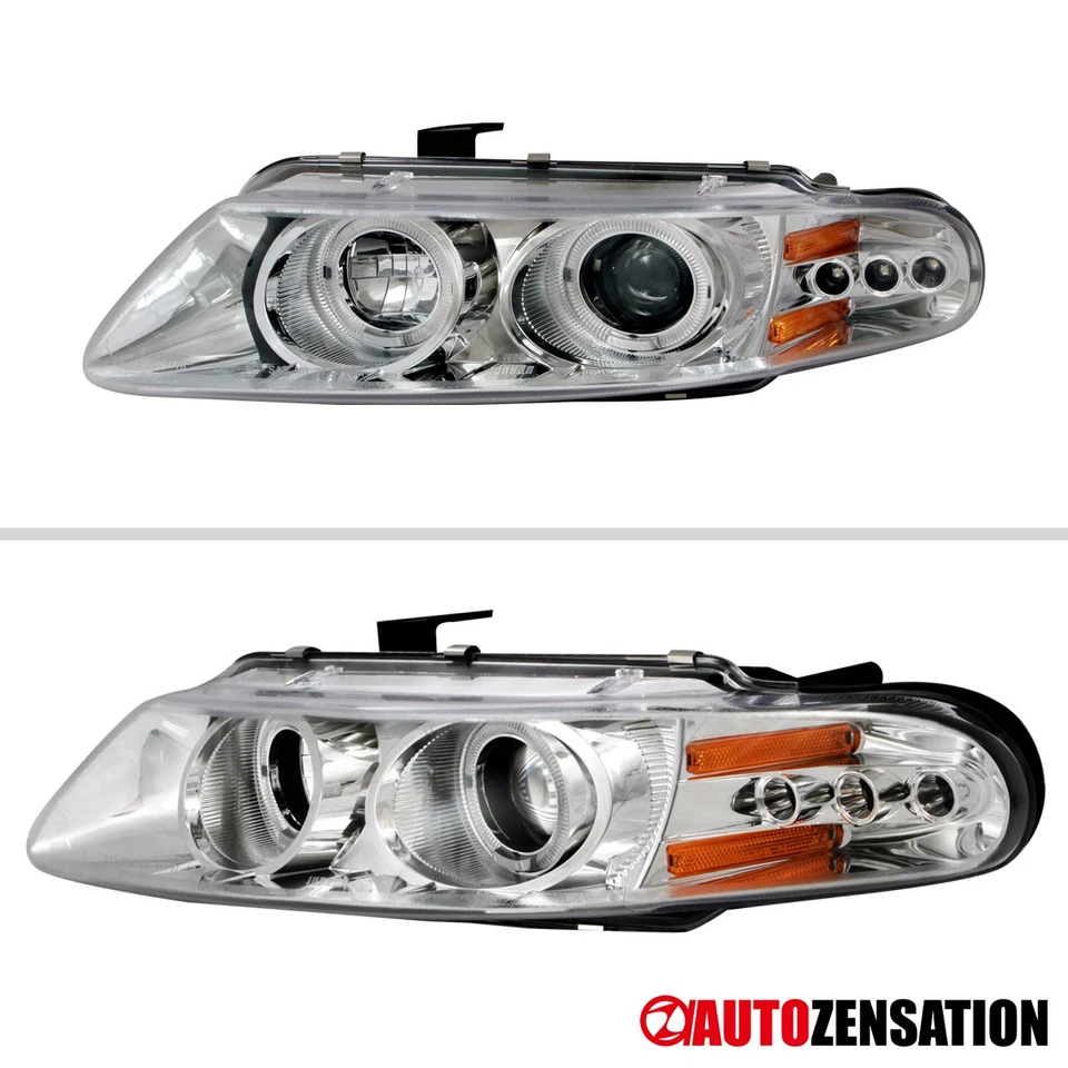 Fit 1997-2000 Dodge Avenger Chrysler Sebring LED Halo Projector Headlights Lamps - Imagem 4 de 4