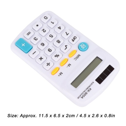 (White) Mini Calculator Handheld Calculator 8 Digit With LCD Display - Picture 3 of 12