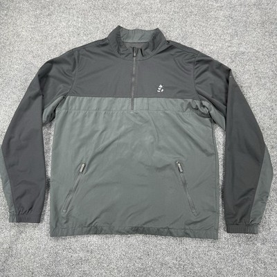 Nike Disney Parks Mickey Mens Small Black Shield Half Zip Pullover