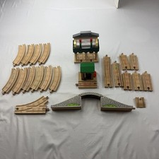 Lot Of Thomas The Train Engine Wooden Building, Bridge, And Tracks Vintage