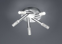 Stilvolle Deckenleuchte Ø41,5Cm In Chrom Led Deckenlampe Modern Bad Beleuchtung
