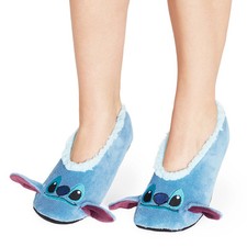 Disney Stitch Fluffy Slippers Socks for Women, Ballet Slippers Non Slip