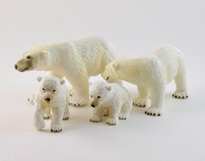 Terra by Battat Realistic Polar Bear Family Set &ndash; 4 Piece Arctic Animal Figures