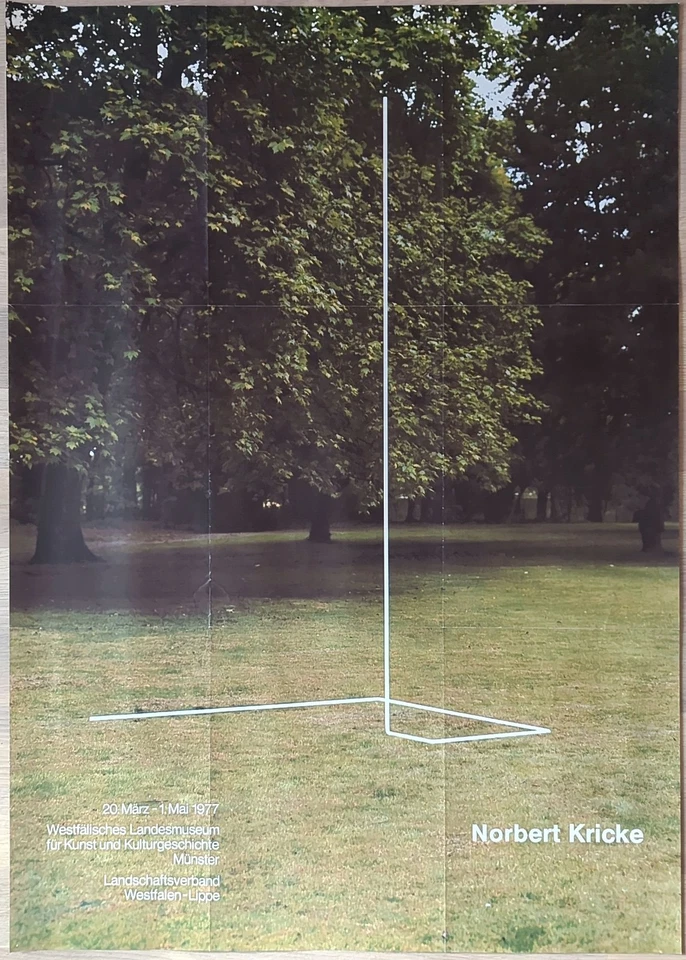 Poster Plakat - Norbert Kricke - Bildhauerei Moderne Kunst - Münster 1977 - Bild 1 von 1
