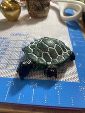 STUDIO DICHROIC GLASS TURTLE — 7” X 5”