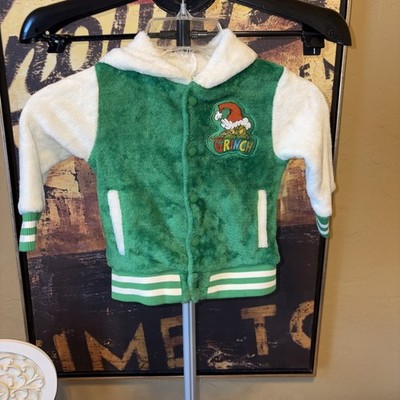 The Grinch Jacket Button Up Hoodie Size 18 Months In Excellent Shape Vintage