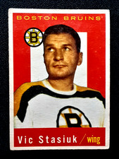 VIC STASIUK 1959-60 TOPPS NHL HOCKEY 59-60 #14 GOOD+           90022