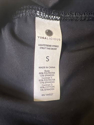 Yogalicious Pleated Skirt With Built In Shorts Black Size S - Picture 4 of 5