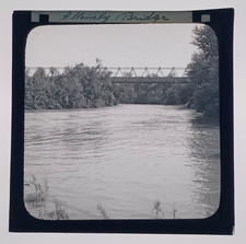 Antique Glass Magic Lantern Slide Allenby Bridge, Jordan.