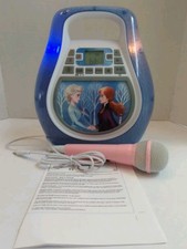DISNEY FROZEN Bluetooth Portable MP3 Karaoke Machine Player "Good Condition"