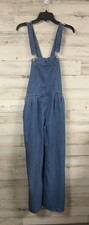 Composition Wide Leg Denim Overalls Women's Med Bib Cottage Y2K Farmhouse Boho