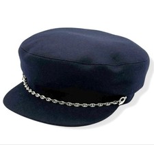 HERMÈS Beret Chaine d’Ancre Casquette Hat Navy