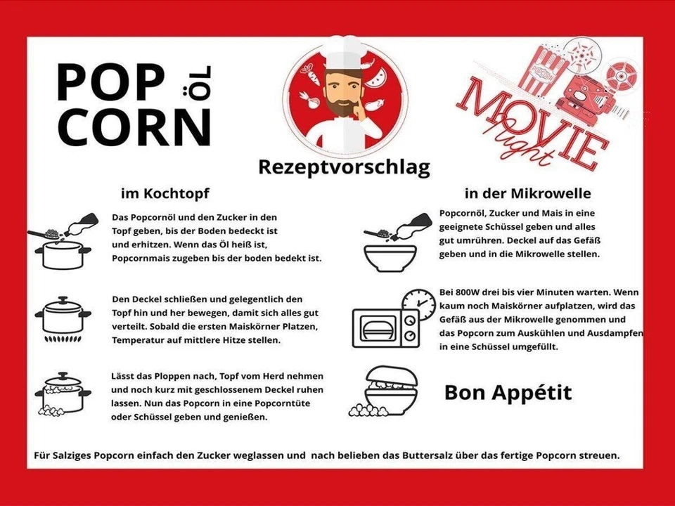 MEGA Jumbo Popcorn Corn 1kg - Golden Yellow, Extra Large Flakes Flavouring-Sugar.com - Image 3 of 4