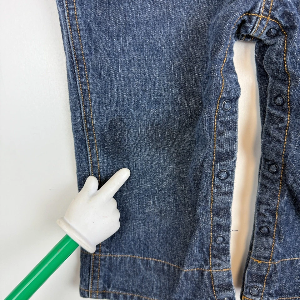 Mono vaquero bordado forrado vintage Gymboree vaqueros niños 12-18 meses Foto 3 de 4