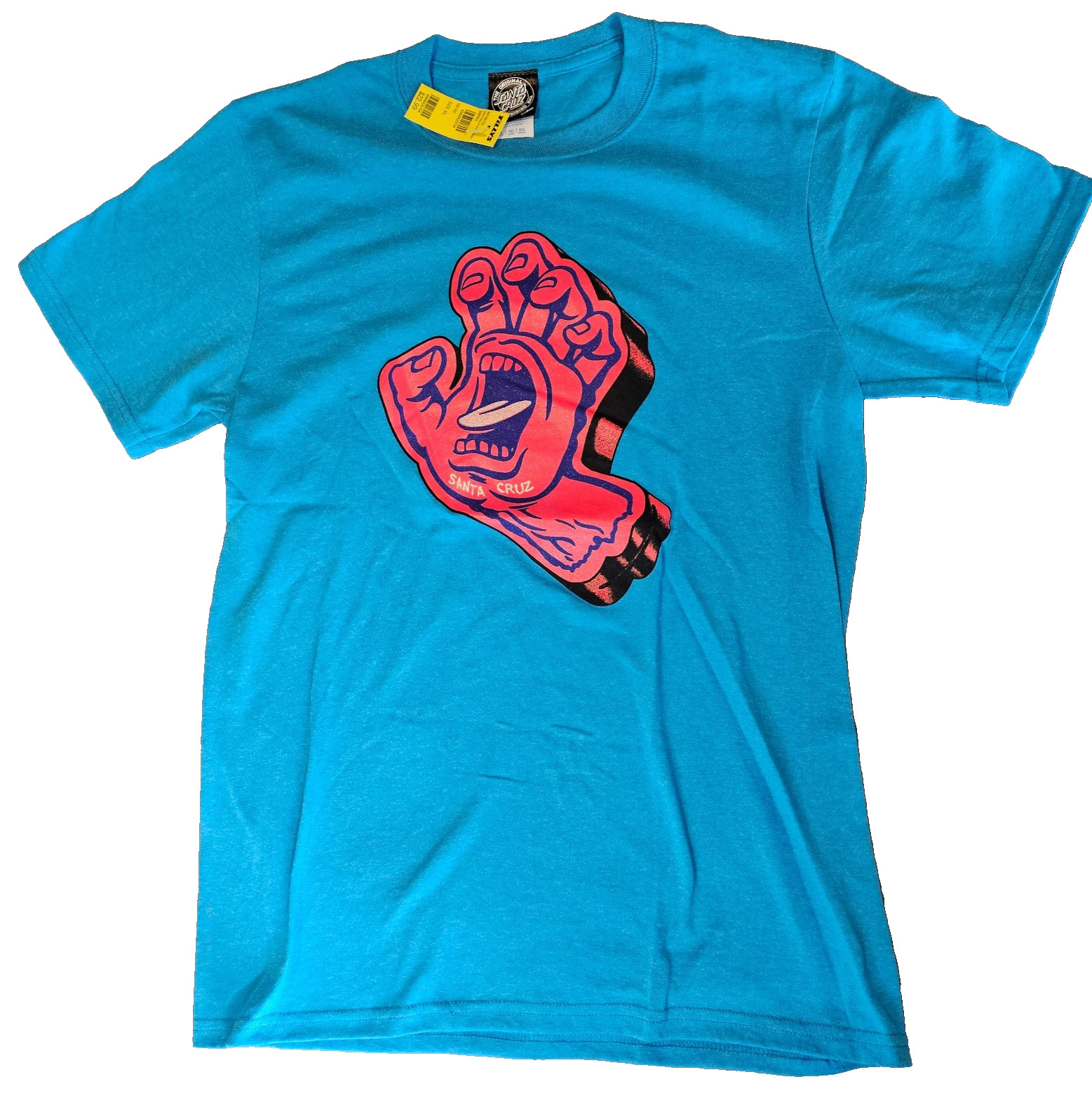 Santa Cruz Skateboard Shirt Screaming Hand Blue XL Youth NWT