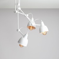 Weiß Loft Retro Industrial Skandinavisch Deckenlampe Deckenleuchte 3X60W/E27