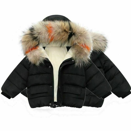 Winterjacke Baby warm Kapuze Oberbekleidung Mantel süß Jungen Mädchen Kleinkind Kleidung - Bild 6 von 16