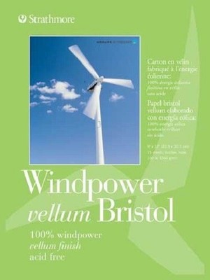 Strathmore Windpower 9X12'' Bristol Vellum Pad 15 Sheet ST642-109 NEW Made in USA