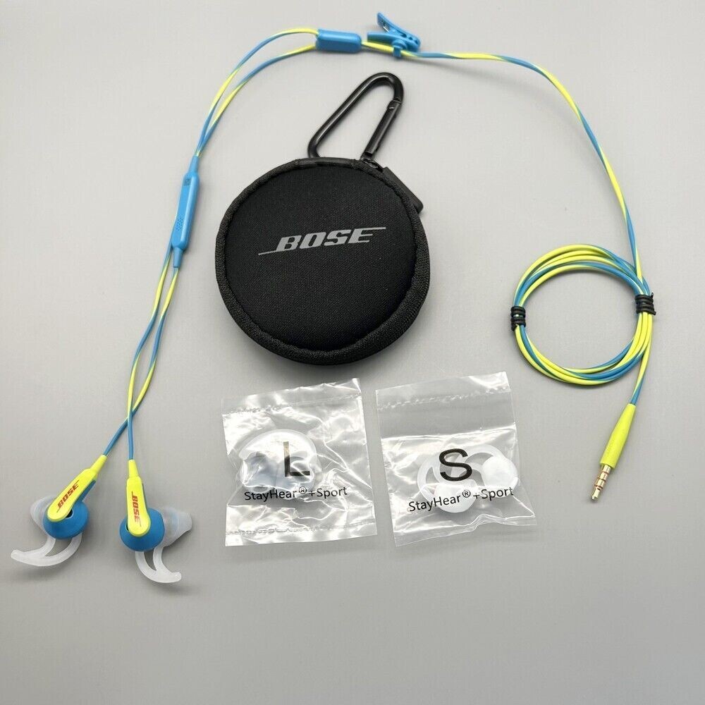 Bose SoundSport Wired Jack Earbuds In-ear Headphones – Blue
