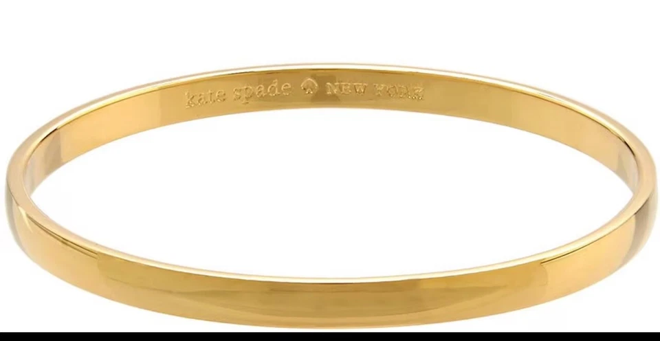 Brazalete Brazalete Kate Spade "Corazón de Oro", 5mm, Tono Dorado Foto 3 de 3