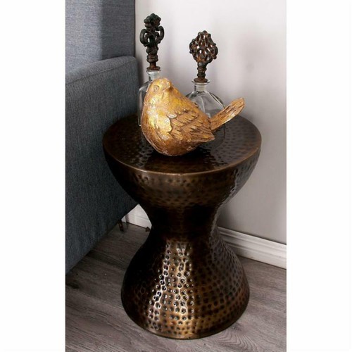 Bronze Metal Garden Stool Unique Dimpled Hammered Finish Patio Deck Living Room eBay