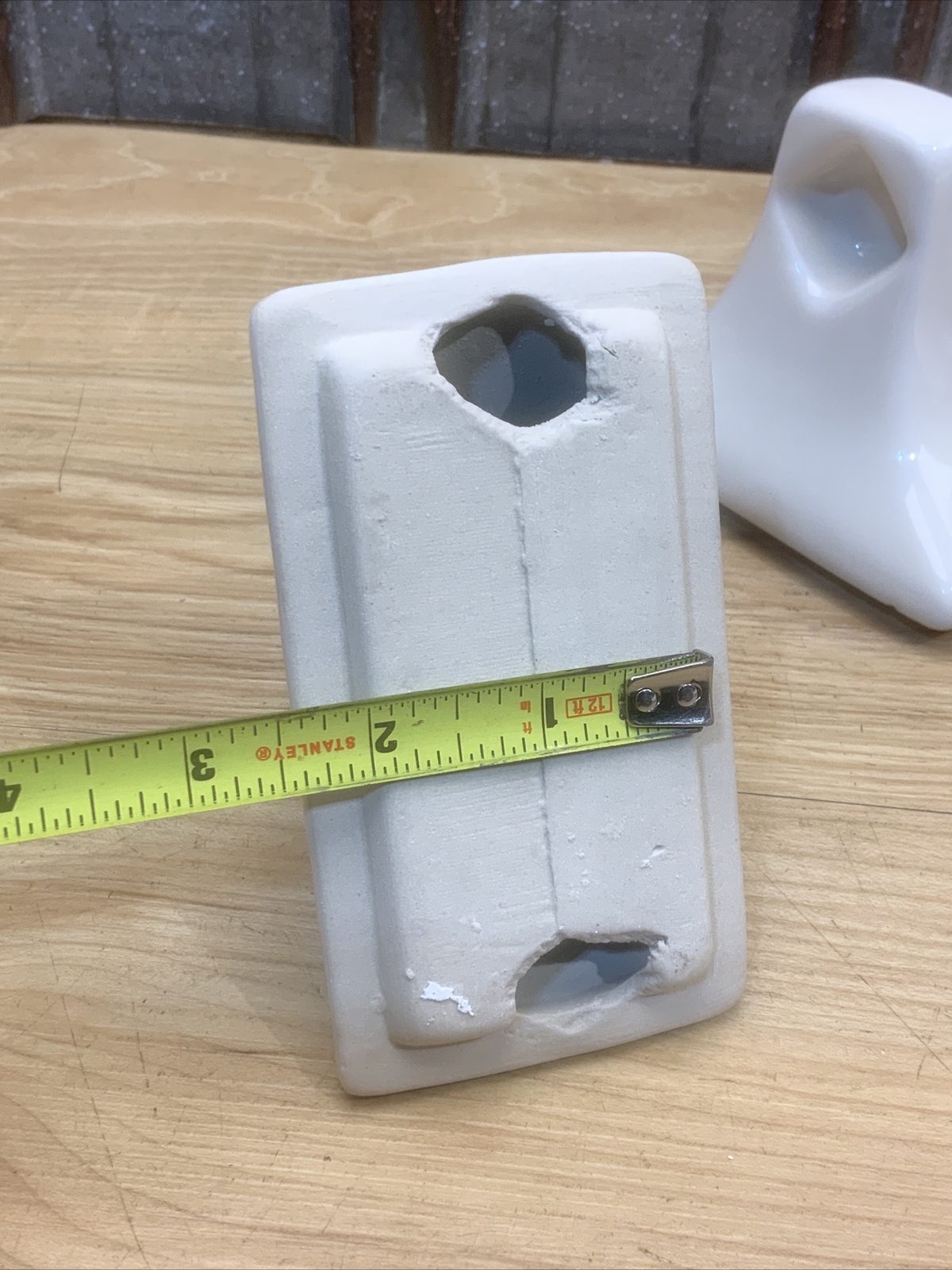 VINTAGE CERAMIC TOWEL BAR HOLDERS, Glossy Biscuit Off White eBay