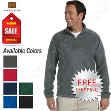 Harriton Mens Quarter Zip Pullover Jacket Fleece M980