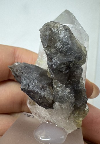 QUARZ Tansanit Prehnit Kristall (37gr) Roh Tanzanite Quartz Prehnite Crystal - Picture 7 of 8
