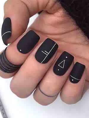 44 Matte Black Nails Designs That Will Make You Thrilled | Black nails, Matte  black nails, Nail designs