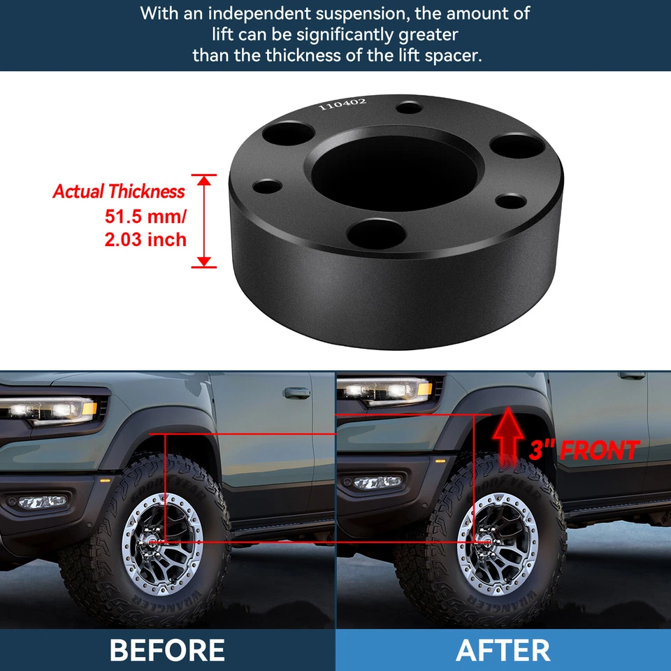 ECCPP 3" Front & 3" Rear Leveling Lift Kit For Chevy Suburban Tahoe Yukon 6 Lug - Изображение 2 из 4