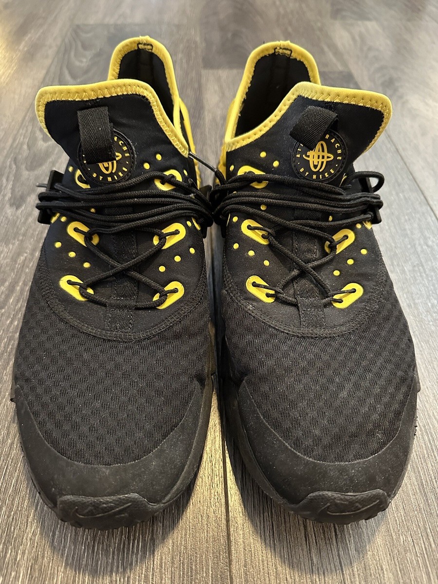nike huarache black yellow