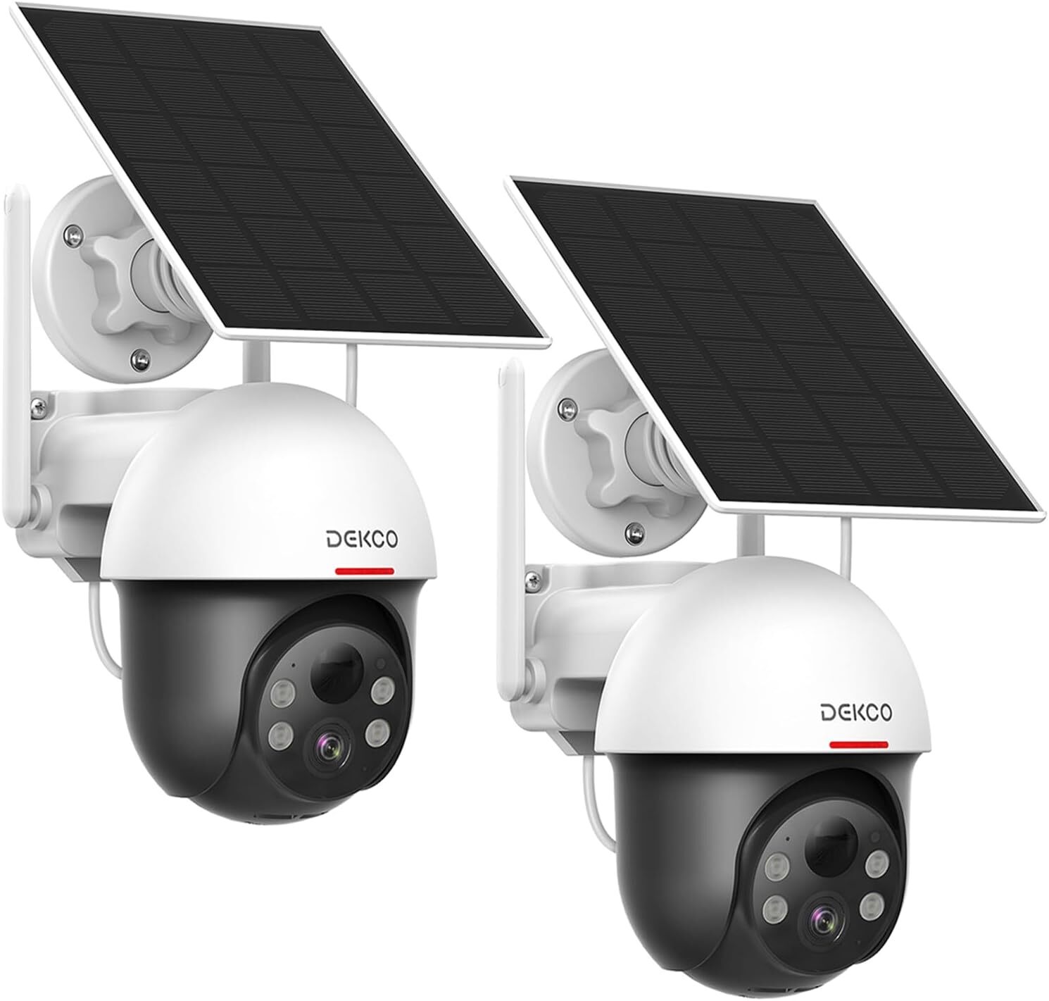 DEKCO Security Cameras Wireless Outdoor, Solar Powered, Panoramic PTZ, Auto...