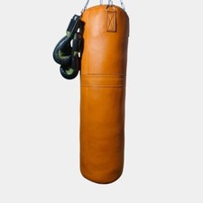Vintage Leather Punching Bag &ndash; Cowhide Boxing Heavy Bag for MMA & Kickboxing