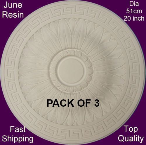 Resin Ceiling Rose Strong Lightweight Design Not Polystyrene Easy Fix 51cm x 3